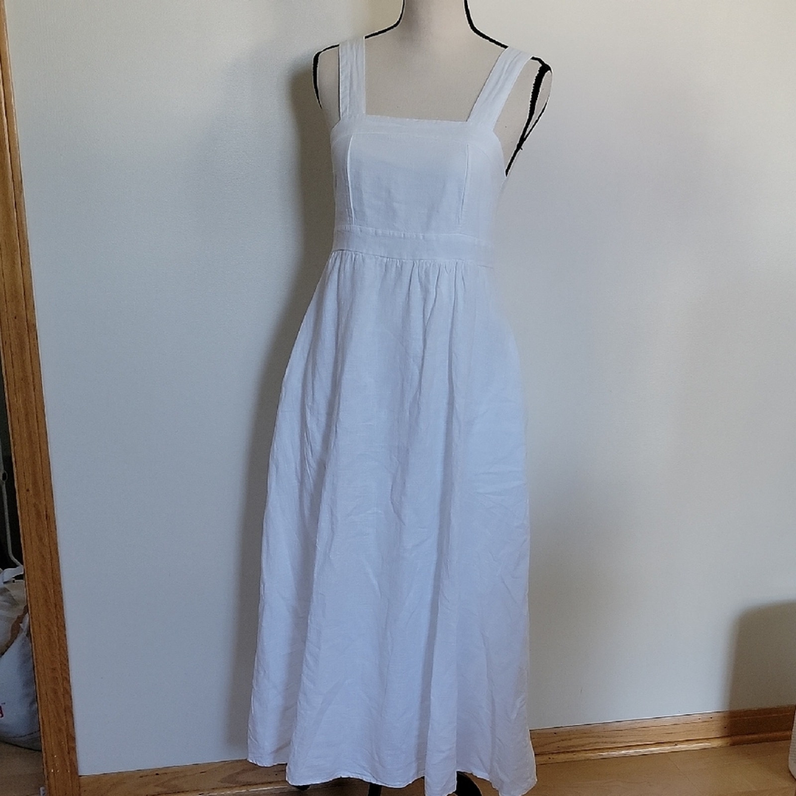 Nwt Spighe Di Lino White Linen Dress Sz Small